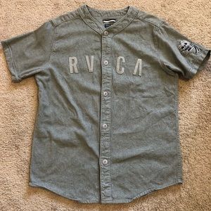 RVCA men’s button down jersey style shirt sz M